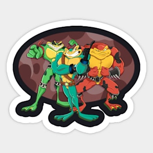 Fighting Toads Sticker